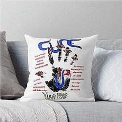 The Cure Tour Throw Pillow 1992