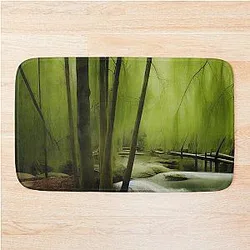 Rapids in the Darkling Wood Bathmat