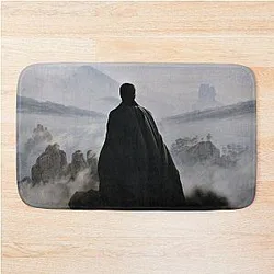 The Darkling over the sea of fog bath mat