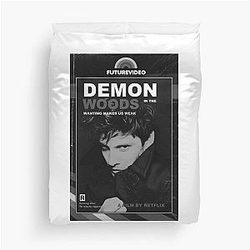 The Demon in the Woods - The Darkling Black and White Duvet Cover