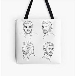 Ben Barnes as the Darkling & Bone Sketch All Over Print Tote Bag