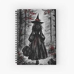 Autumn Witch in the Darkling Woods Notebook