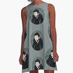 the darkling shadow bone circle outline a line dress