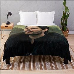 The Darkling at the Louvre Throw Blanket