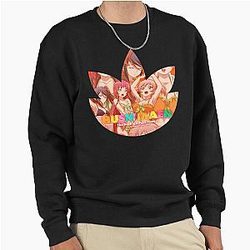 The Devil is a Part-Timer Anime All Characters Group Leaf Cut Frame Pullover Sweatshirt