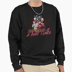 The Devil is a Part-Timer Design Pullover Sweatshirt