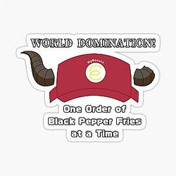 World Domination! The Devil is a Part-timer. Sticker