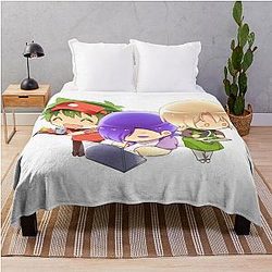 The Devil is a Part-Timer Chibi Throw Blanket