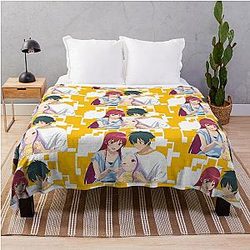 The Devil is a Part-Timer! Emilia x Sadao x Alas Ramus Family Photo Throw Blanket