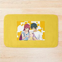 The Devil is a Part-Timer! Emilia x Sadao Family Photo Bath Mat