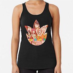 The Devil is a Part-Timer Anime All Characters Group Leaf Cut Frame Racerback Tank Top