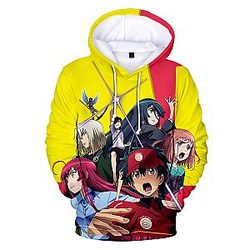 Anime The Devil is Part Timer Hoodie Jacket Cosplay Pullover Harajuku Sweatshirt