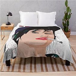 Broody Dalle - The Distillers Punk Rock Band Throw Blanket