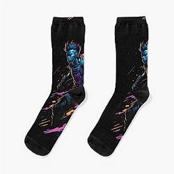 Fighter's Pride Fearless Boy Digital Art and Clothing Socks