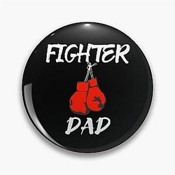 Boxing Fighter Dad Pin