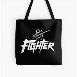 Fighter Ninja Warrior Samurai Blade All Over Print Tote Bag