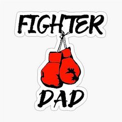 Boxing Fighter Dad Sticker