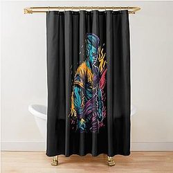 Courageous Young Anime Boy Shower Curtain