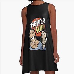 The Fighter and Kid A-Line Dress