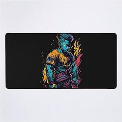Courageous Young Anime Boy Desk Mat