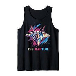 F-22 Raptor Fighter Jet Military Tank Top