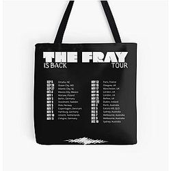 The Fray Tour Dates White Over Print Tote Bag