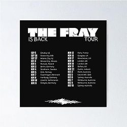 The Fray Is Back Tour Dates White Poster