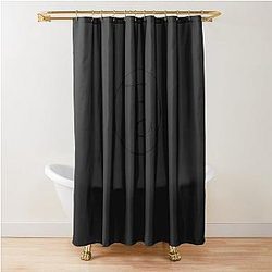 the front bottom logo Essential T-Shower Curtain
