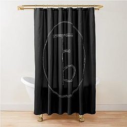 The Front Bottom Logo Shower Curtain