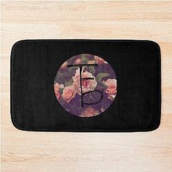 the front bottom's floral Bath Mat