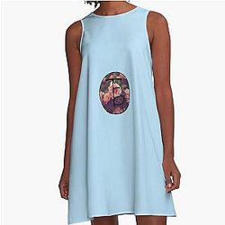 the front the bottoms A-Line Dress