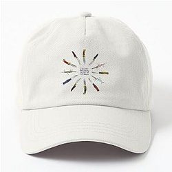 the front bottoms of the hawk Dad Hat