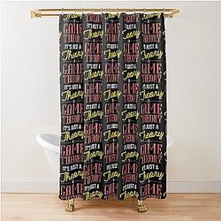 Theorist Slogan For Game Analysis - Gift Ideas for Theories Lovers Game Nerds Shower Curtain