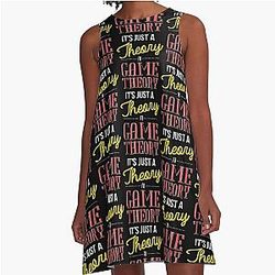 Theorist Slogan for Game Analysis - Christmas and Birthday Gift Ideas for Theories Lovers and Game Nerds A-Line Dress