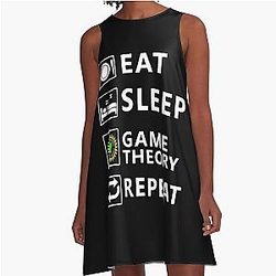 Eat Sleep Game Theory Essential A-Line Dress