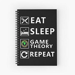 Eat Sleep Game Repeat - Christmas and Birthday Gift Ideas for Theorists and Gamers Spiral Notebook