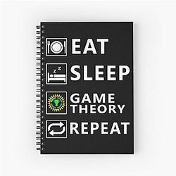Eat Sleep Game Theory Essential T-Shirt Spiral Notebook