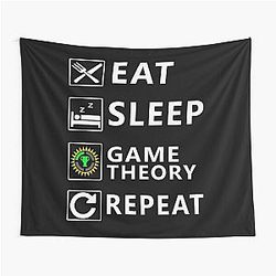 Eat Sleep Game Repeat - Christmas and Birthday Ideas for Theorists and Gamers Tapestry