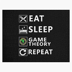Eat Sleep Game Repeat - Christmas and Birthdays for Theorists, Game Nerds Jigsaw Puzzle
