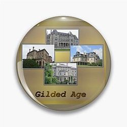 Collage Gilded Age Pin