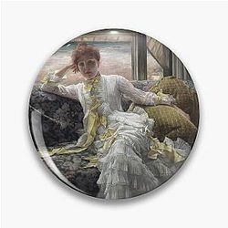 James Tissot Gilded Age Seaside Portrait Pin