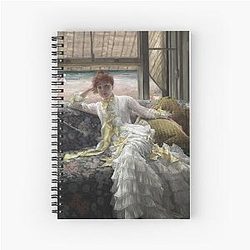 James Tissot Gilded Age Seaside Portrait Spiral Notebook