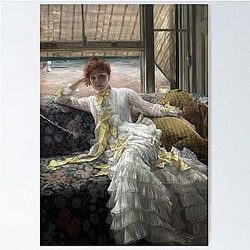 James Tissot Gilded Age Seaside Portrait Poster