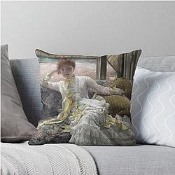 James Tissot - Gilded Age Seaside Throw Pillow