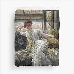 James Tissot Gilded Age Seaside Portrait Duvet Cover