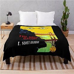Retro Great Gatsby Travel Throw Blanket
