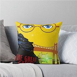 Retro The Great Gatsby Travel Poster Pillow