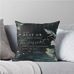 So we beat on The Great Gatsby Throw Pillow