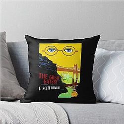 Retro Great Gatsby Travel Throw Pillow
