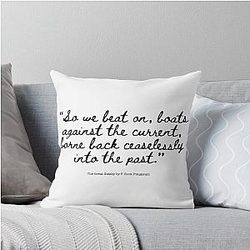 The Great Gatsby by F. Scott Fitzgerald Throw Pillow